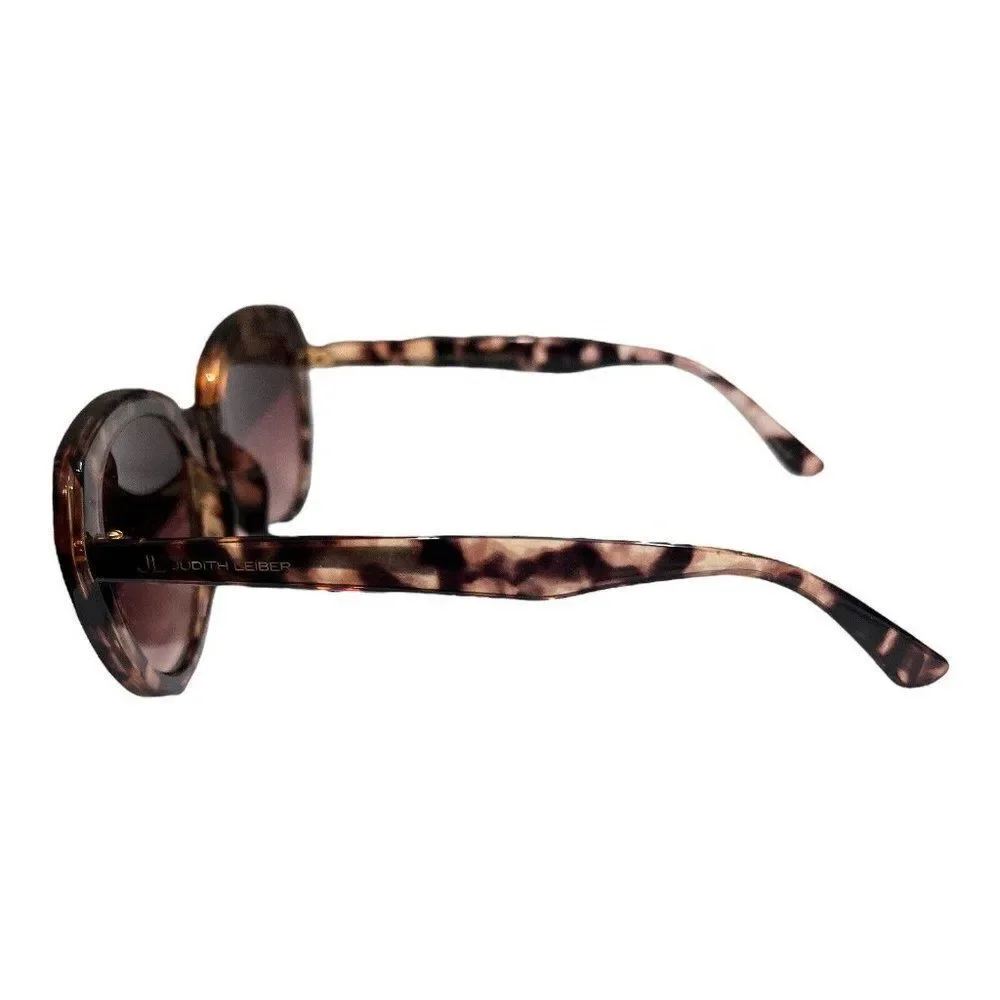 Judith Leiber Sunglasses Women’s Tortoise Round High Bridge‎ Black Brown Violet